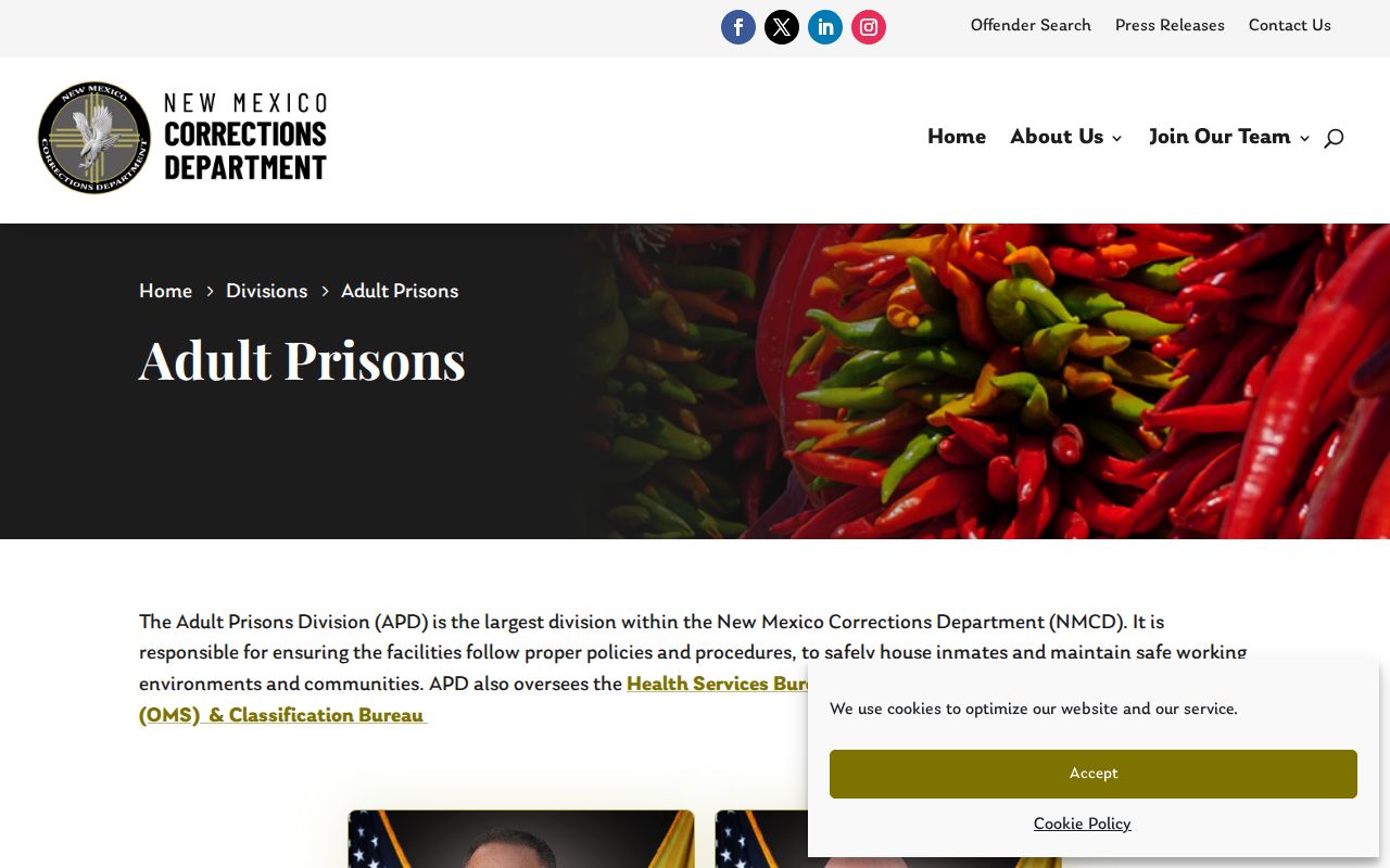 Former Lea County Correctional Facility discharge lookup on current NMCD prison list