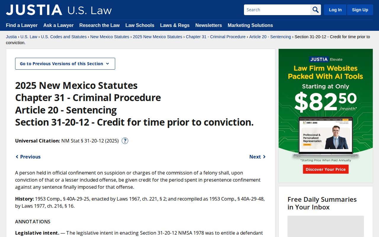 Presentence custody credit in a Lea County projected release calculation